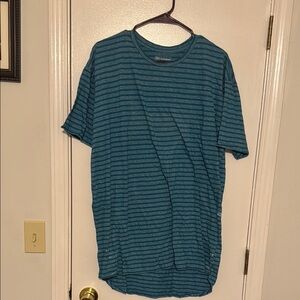 Teal Striped Men's Shirt